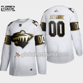 Minnesota Wild Hockeydrakt Custom Adidas 2019-2020 Golden Edition Hvit Authentic - Barn